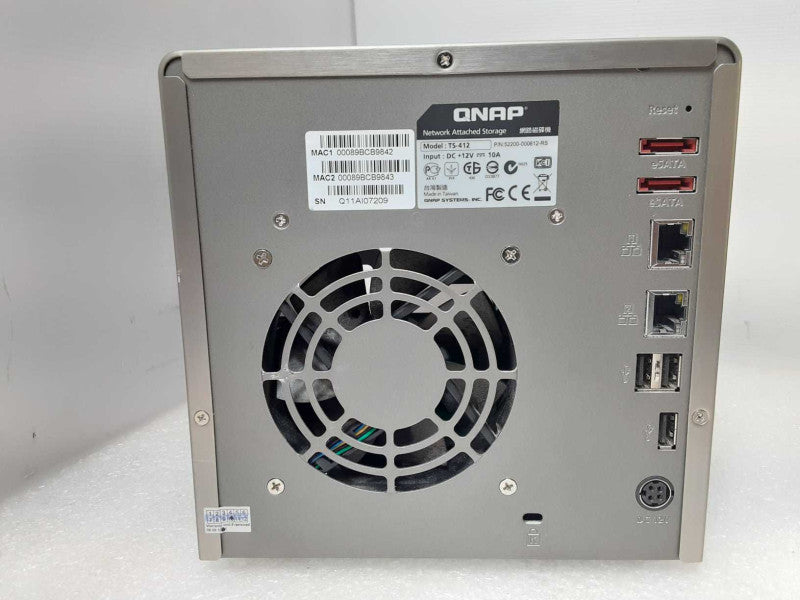 QNAP TS-412 4-Bay NAS 52200-000612-RS with 3x 3TB HDDs, No Power Adapter _