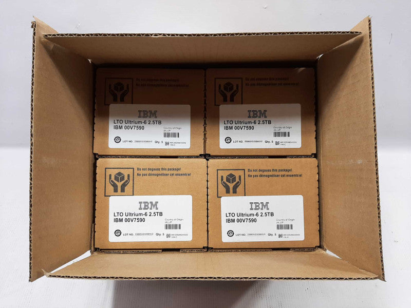 IBM LTO6 TAPE #00V7590 (20 PACK) 2.5TB ULTRIUM DATA STORAGE BACKUP - NEW ~