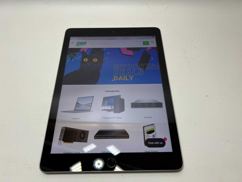 iPad (5th generation) 32GB Space Gray with UAG Blue Case -