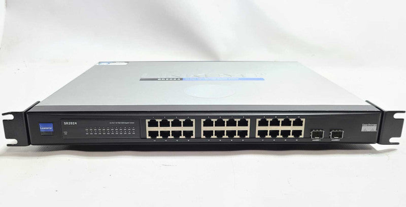 Cisco Linksys SR2024 24-Port 10/100/1000 Gigabit Ethernet Network Switch 2xSFP $