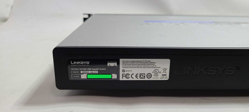 Cisco Linksys SR2024 24-Port 10/100/1000 Gigabit Ethernet Network Switch 2xSFP $