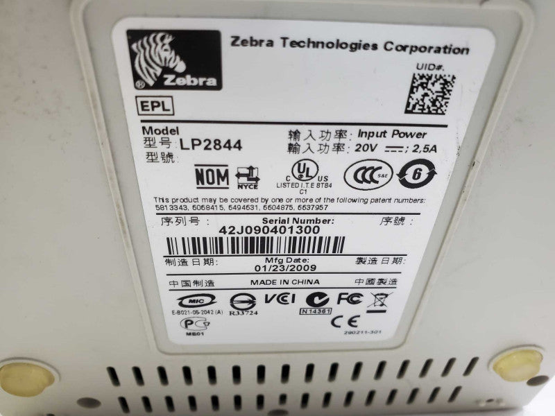 Zebra LP2844 Label Thermal Printer _ Power-on Tested )