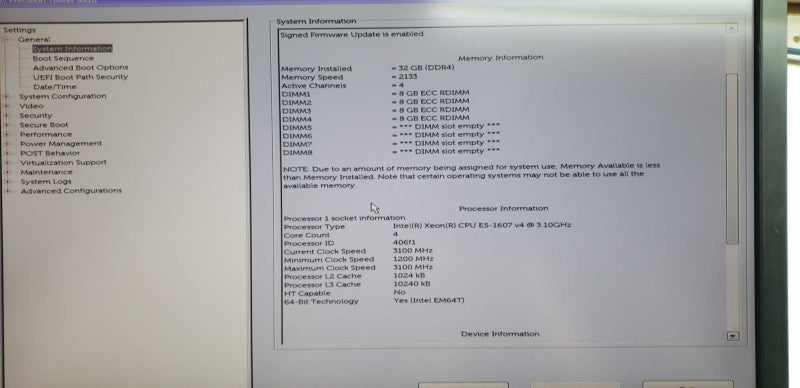 Dell precision T5810 Xeon E5-1607 V4 @ 3.10ghz / 32gb ram / Firepro W7100 #