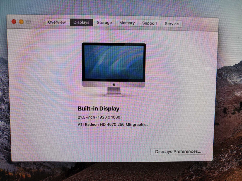 Apple iMac A1311 21.5\\" Core i3-540 @3.06GHz 12GB 1TB HDD HD 4670 256MB  )