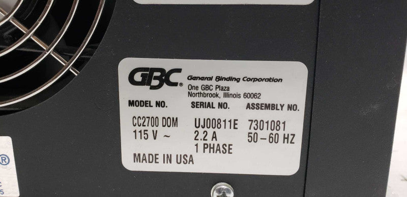 GBC CC2700 DOM  modular series cc2700 ELECTRIC COIL INSERTER #