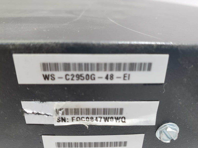 Cisco WS-C2950G-48-EI 48x10/100 Fast Ethernet 2x GBIC Slots L2 Managed Switch )