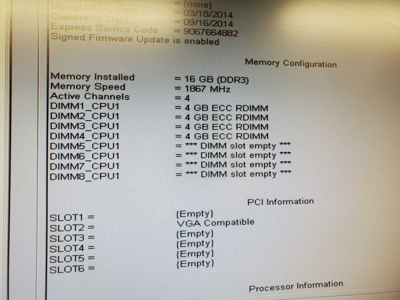 Dell T3610 E5-1620 v2 @ 3.7Ghz 16GB Ram No HDD, No GPU (