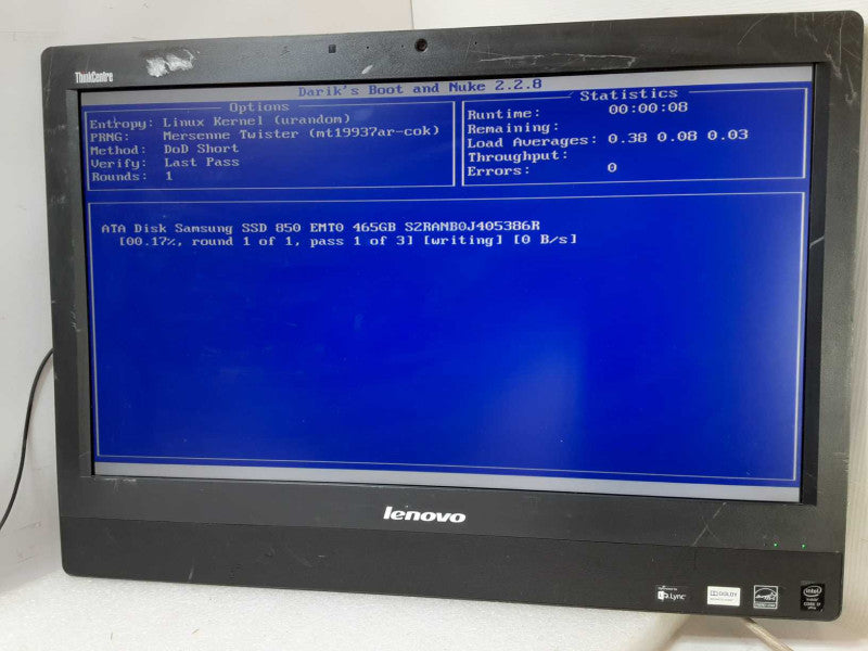 Lenovo ThinkCentre M93z AIO, Core I7-4770S 3.1GHz, 4GB DDR3, 500 GB SSD _