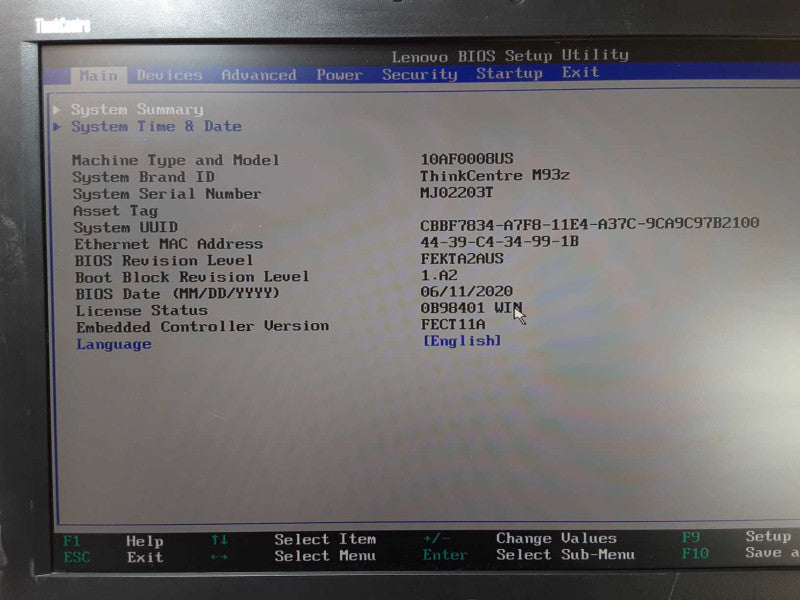 Lenovo ThinkCentre M93z AIO, Core I7-4770S 3.1GHz, 4GB DDR3, 256 GB SSD, SEE _