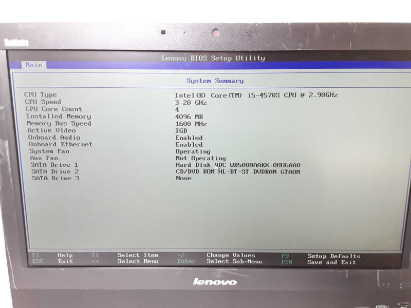 Lenovo ThinkCentre M93z AIO, Core I5-4570S 2.9GHz, 4GB DDR3, 500GB HDD, SEE _