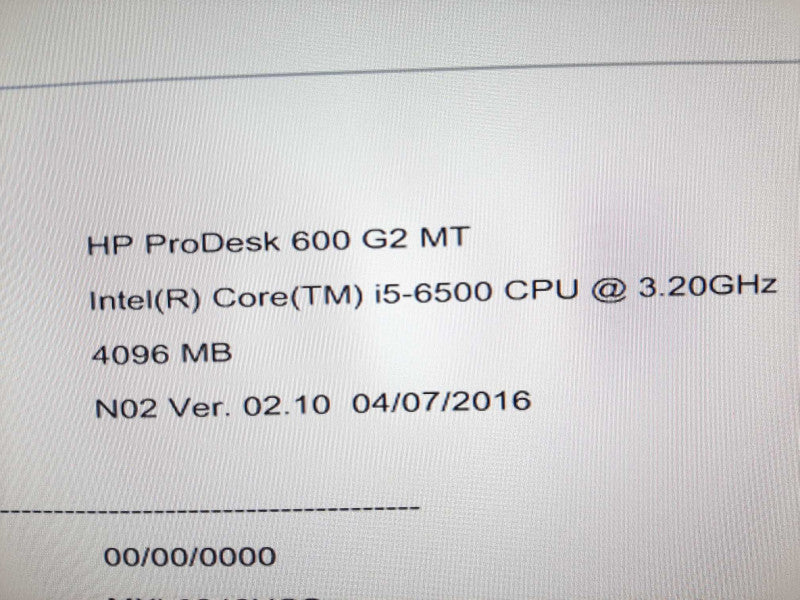HP ProDesk 600 G2 MT i7-6700 3.40GHZ/8GB  NO HDDs ~