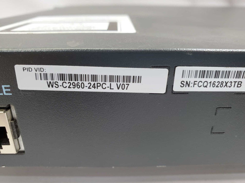 Cisco Catalyst WS-C2960-24PC-L V07 24 Port PoE 4x SFP Switch _ Reset )