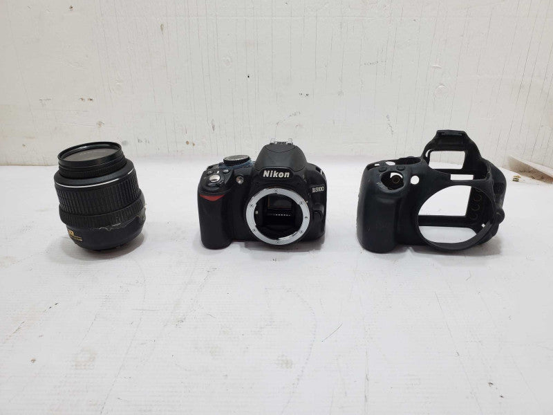 Nikon D3100 Camera Body with Rubber Case and Nikon DX 18-55mm 1:3.5-5.6G Lens  |