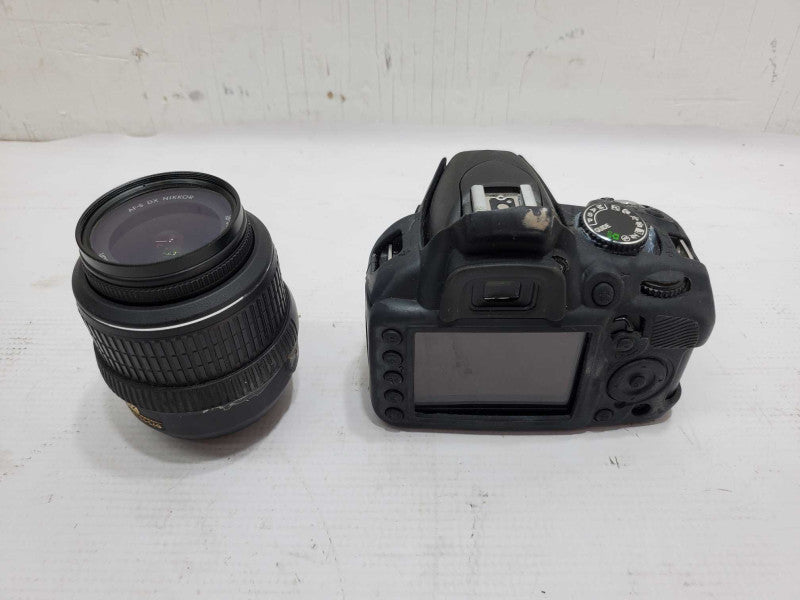 Nikon D3100 Camera Body with Rubber Case and Nikon DX 18-55mm 1:3.5-5.6G Lens  |