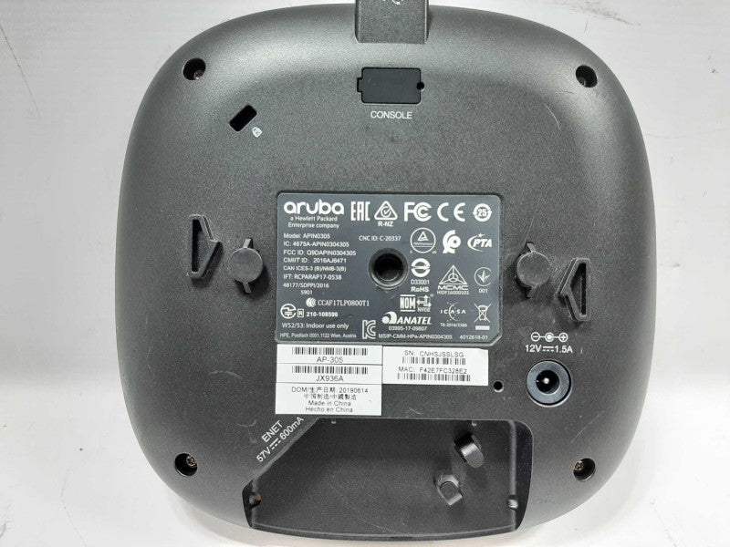 Aruba Networks APIN0305 802.11ac Instant Wireless Access Point, FCTY RESET ~