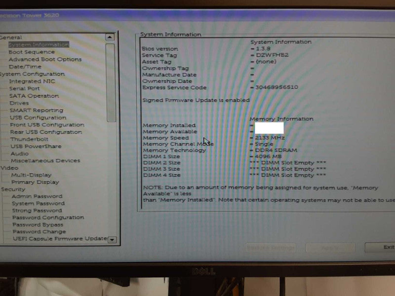 Dell Precision T3620, Core I7-6700 3.4GHz, 0GB DDR4, No HDD/GPU/Caddies _