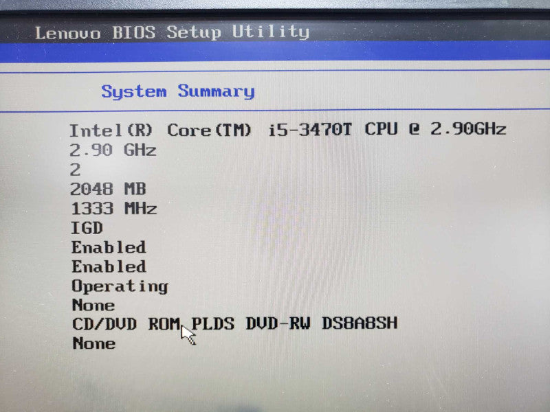 Lenovo ThinkCentre M92z i5-3470T@2.9GHz 2GB DDR3 No HDD [