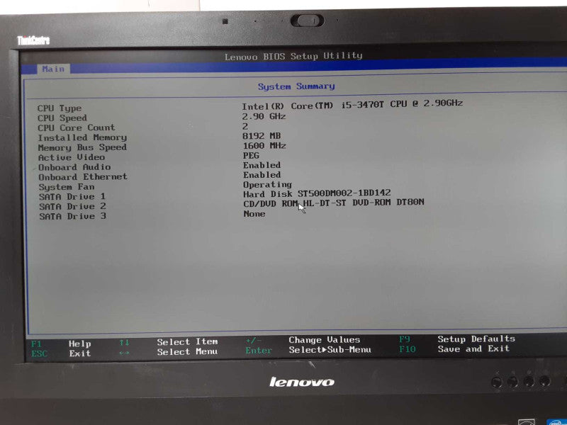 Lenovo ThinkCentre M92z AIO, Core I5-3470T 2.9GHz, 8GB, 500GB HDD, SEE _