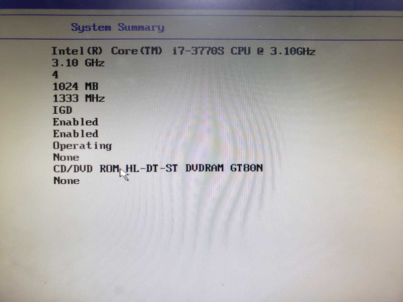 Lenovo ThinkCenter M92Z I7-3770S@3.1GHz 1GB DDR3 No HDD [