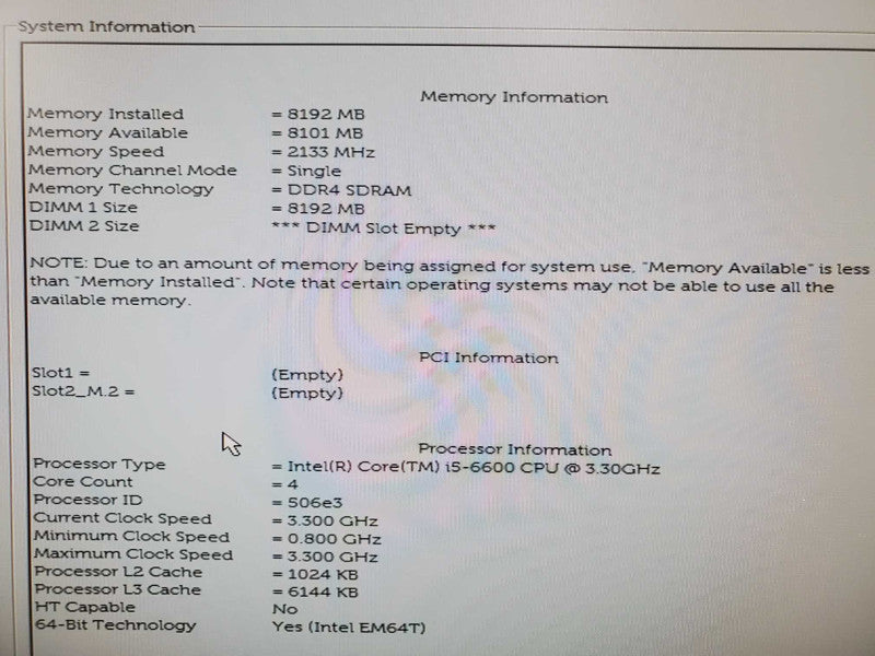 Dell OptiPlex 7440 24\\" AiO i5-6600 3.3GHz 8GB DDR3 500GB HDD (Wiped) |