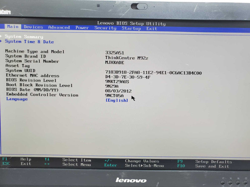 Lenovo ThinkCentre M92z i5-3470T 2.9GHz 8GB DDR3 |