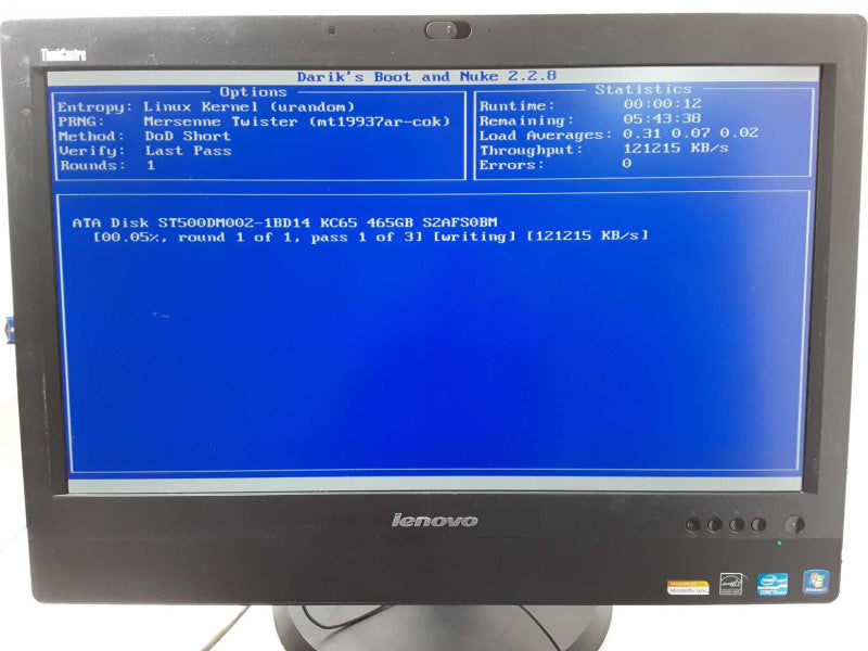 Lenovo thinkcentre M92z AIO, Core I5-3470T 2.9GHz, 8GB RAM, 500GB HDD, Read _