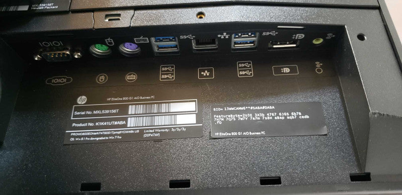 HP Elite 800 G1 AiO i7-4790S @ 3.20ghz / 8gb ram / 23in / 1920 x 1080 #