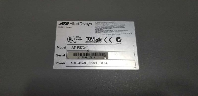 Allied Telesyn AT-FS724i 24 Port Rack Mount 1U Fast Ethernet Switch 10/100Mbps=