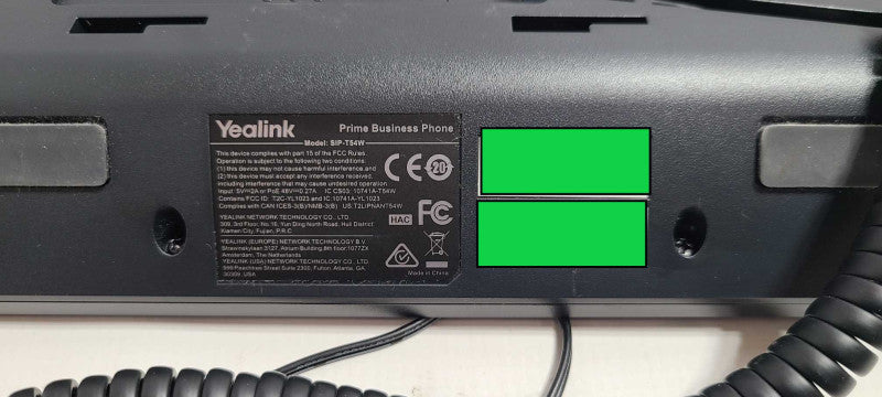 Yealink SIP-T54W Prime Business Phone POE SIP-T54W (No Stand) W/ AC Adapter $