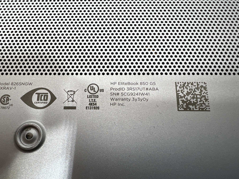 HP EliteBook 850 G5 with i5-8250U 8GB RAM & 256GB SSD Storage  -