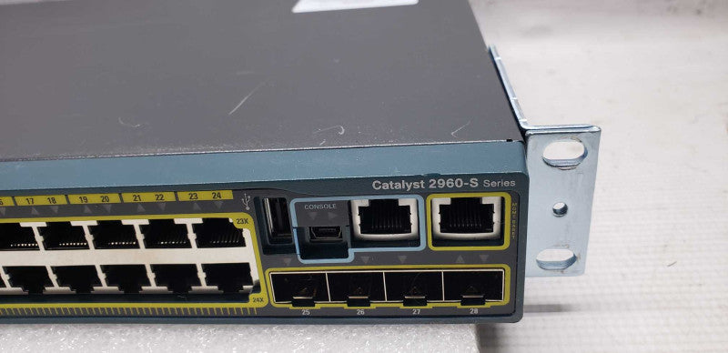 Cisco WS-C2960S-24TS-L 24 x Ports, 4 x SFP LAN Lite Switch, FACTORY RESET #