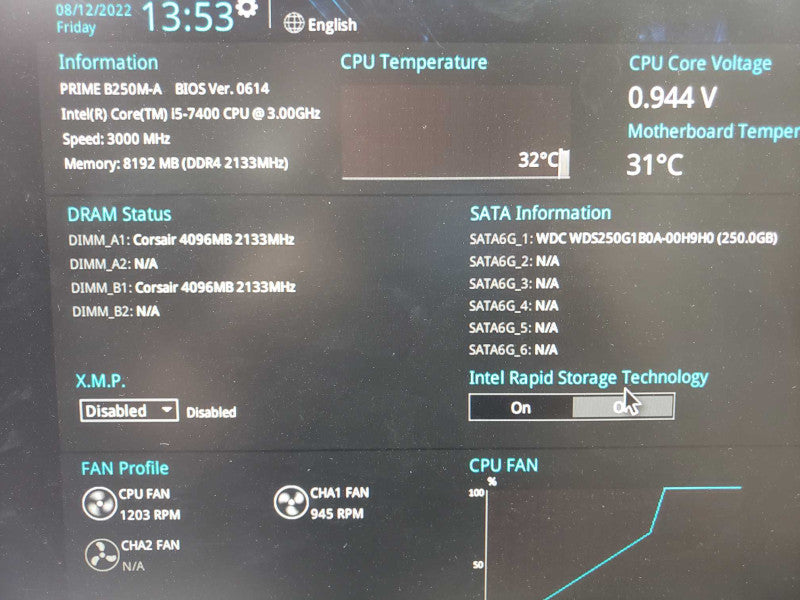 Custom PC Asus B205M-A i5 -7400@3.0Ghz  8GB DDR4 No HDD READ [