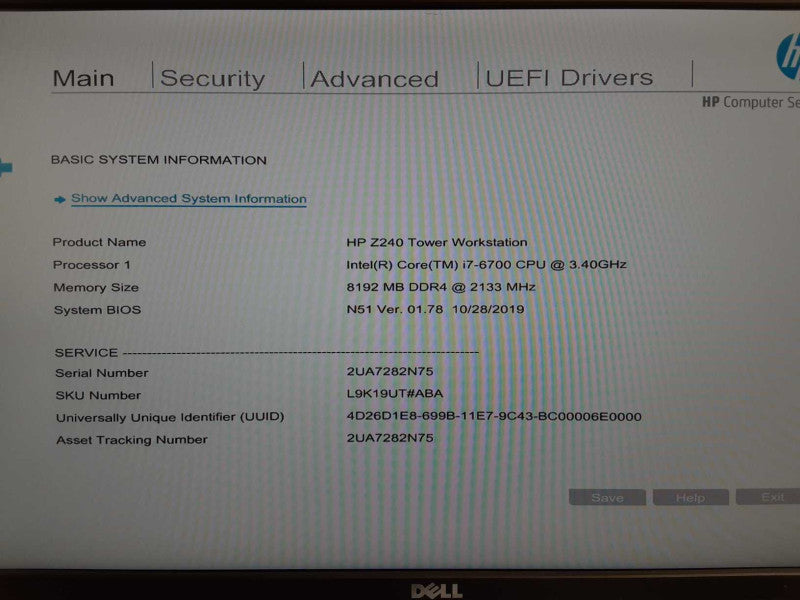 HP Z240 Tower Workstation, Core I7-6700 3.4GHz, 8GB DDR4, 3x HDD Caddies _