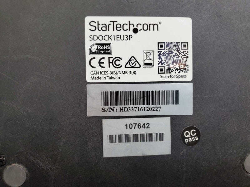 StarTech.com SDOCK1EU3P USB 3.0 Standalone Eraser Dock for Repair or parts )