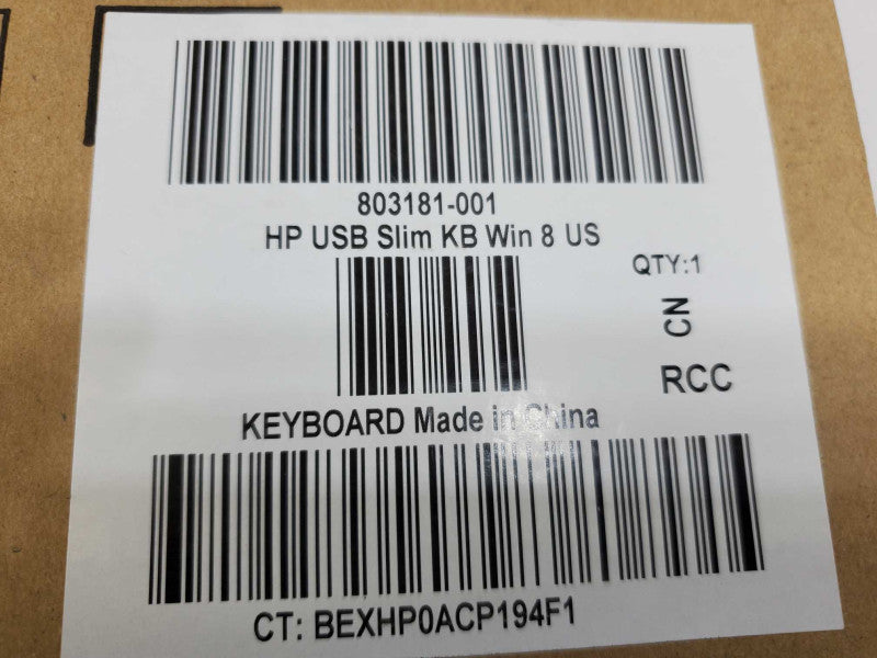 HP USB Wired Keyboard 803181-001_New )