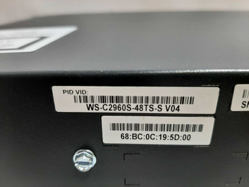 Cisco WS-C2960S-48TS-S 2960 Series 48 Port Gigabit Managed FACTORY RESET ~