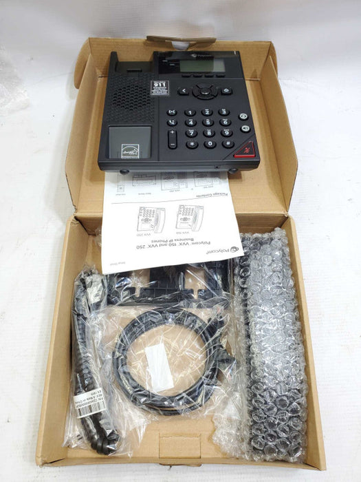 Polycom VVX 150 Business IP Phone VoIP 3-way SIP RTP SDP 2 Lines _ New )