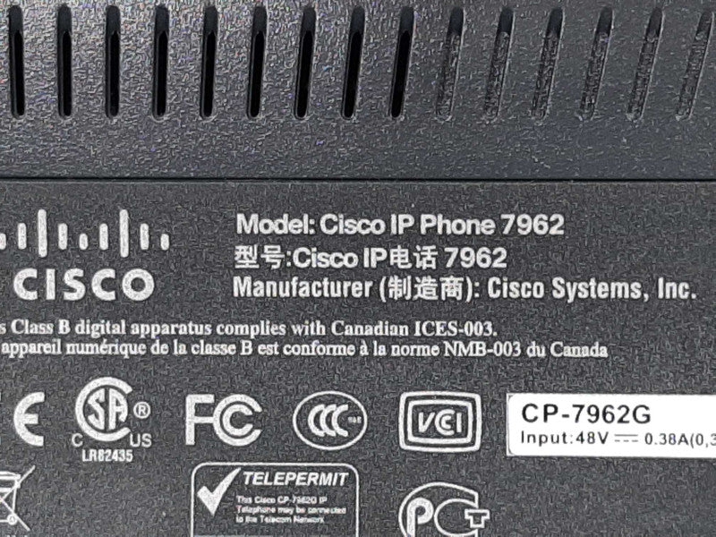 CISCO IP PHONE POE 7962 VOIP, FACTORY RESET ~