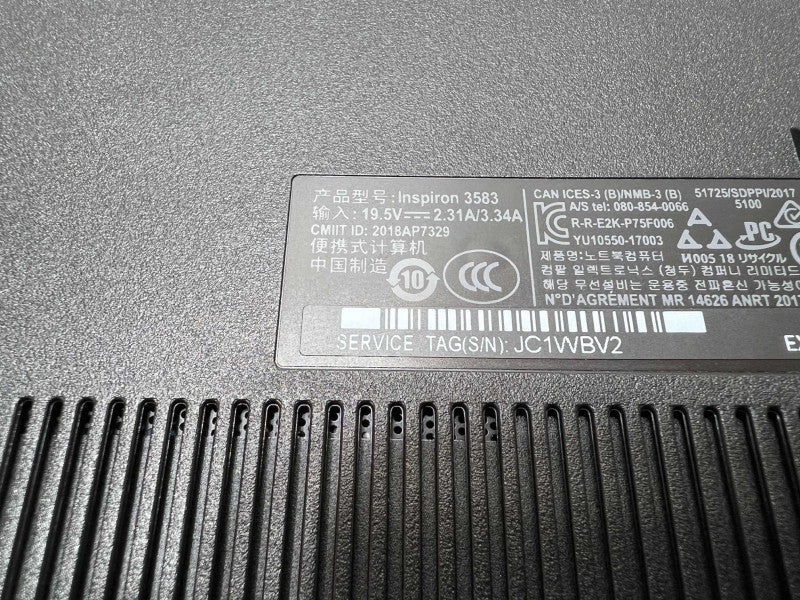 DELL Inspiron 3583 with i5-8265U CPU 8GB RAM & 1TB HardDrive Storage  -