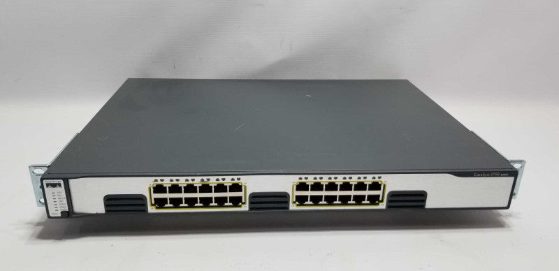 Cisco Catalyst 3750 24-Port 10/100 & 2-Port SFP Network Switch WS-C3750G24TS-S=