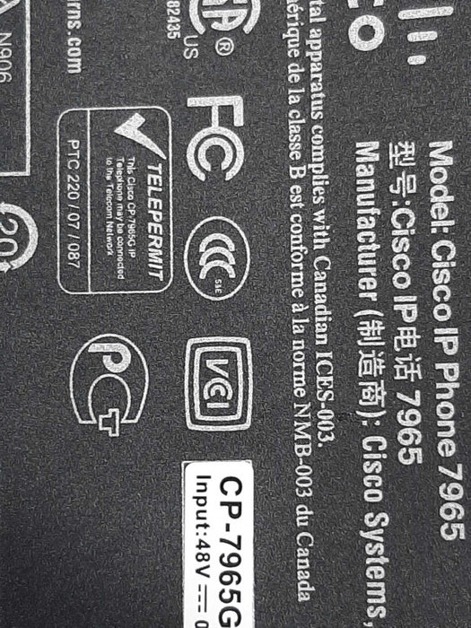 CISCO IP PHONE POE 7965 VOIP, FACTORY RESET ~
