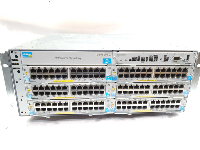 HP ProCurve Switch 5406zl J8697A w/ Modules 6x J8702A 2x J8712A Power )