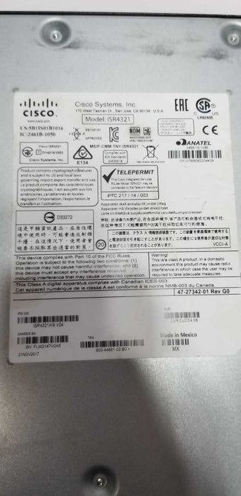 Cisco ISR4321K9 Integrated Services Router=
