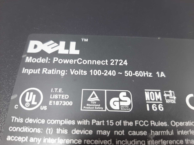 Dell Power Connect 2724 Managed Switch 24 Port 2 Combo Ports SFP ~