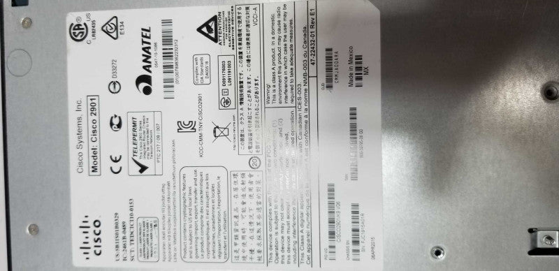 Cisco 2900 Series 2901 Integrated Services Network Router=