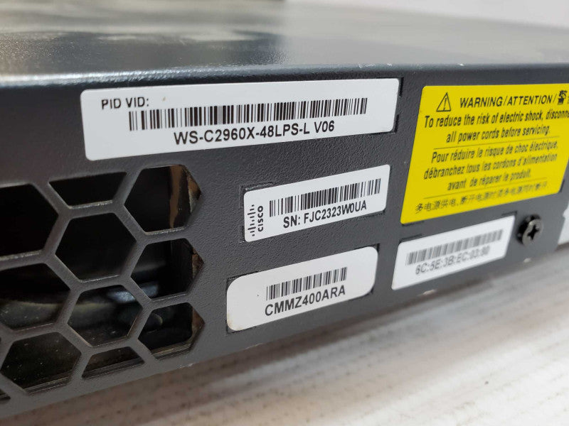 Cisco Catalyst WS-C2960X-48LPS-L 48x Ethernet Gigabit ports Switch (