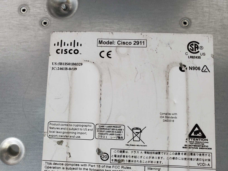 Cisco CISCO2911/K9 Integrated Services Router w/ 2xVIC2-4FXO 1xVIC3-2FXS/DID )
