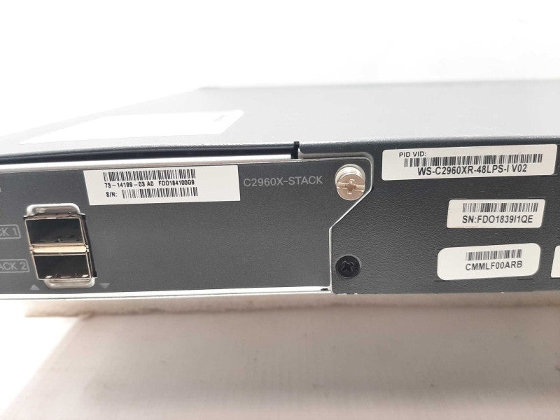 Cisco 2960-XR WS-C2960XR-48LPS-I 48-Port Switch C2960X-STACK 1x PWR-C2-640WAC ~