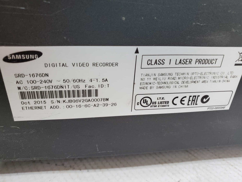 Samsung SRD-1676DN Digital Video Recorder No Remote w/ 4TB HDD_Power-on tested )