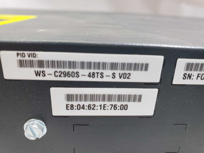 Cisco Catalyst 2960S WS-C2960S-48TS-S V02 Gigabit Managed Switch _ Reset )